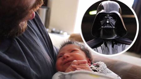 A kreatív apuka Darth Vaderes légzéssel altatja el gyerekét - videó