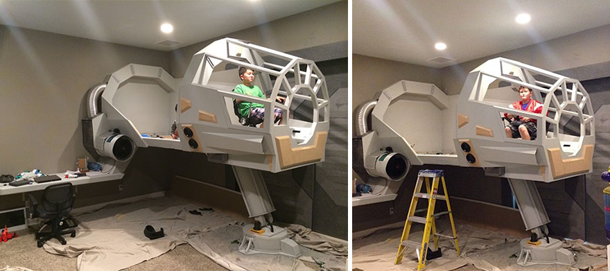 Egy édesapa különleges Star Wars ágyat készített fiának