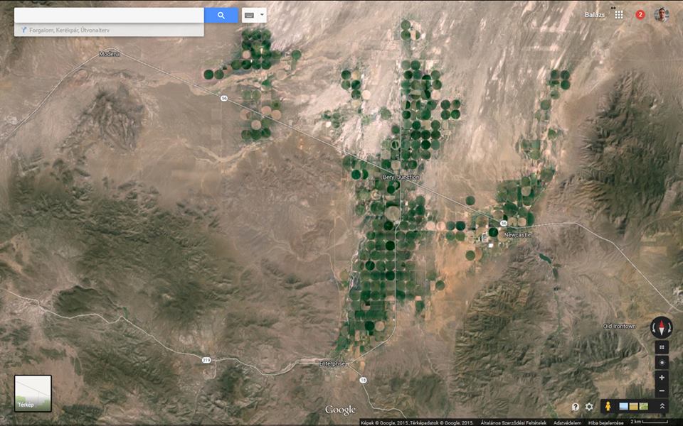 Rejtélyes körök a Nevada sivatagban - Google Maps