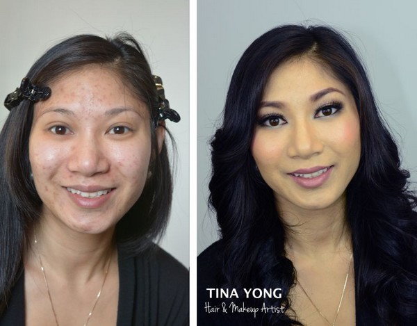 Nők sminkelés előtt és után- elképesztő fotók