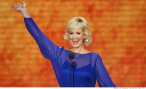 TAMPA, FL - AUGUST 28:  Actress Janine Turner speaks during the Republican National Convention at the Tampa Bay Times Forum on August 28, 2012 in Tampa, Florida. Today is the first full session of the RNC after the start was delayed due to Tropical Storm Isaac.  (Photo by Mark Wilson/Getty Images)
