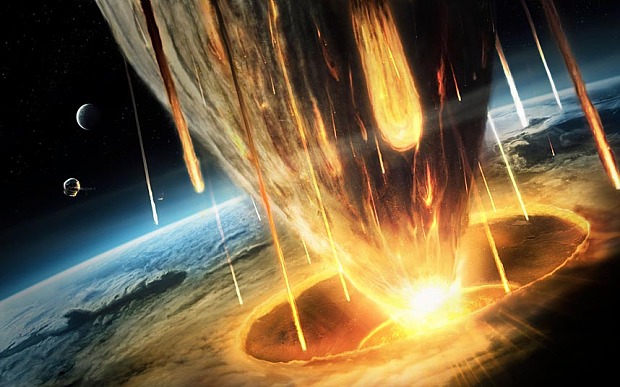 BFPXFC A giant asteroid collides with the earth.
