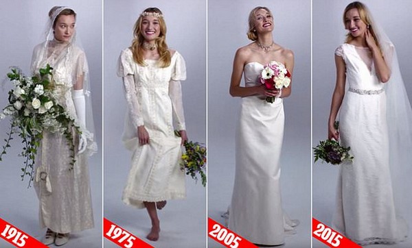 Így alakult az elmúlt 100 év menyasszonyi ruha divatja! Videó