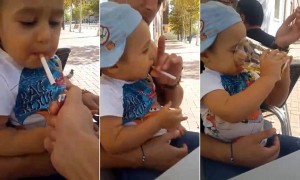 Felzúdult az internet a román férfin, aki sört és cigit adott a kisgyerekének– videó 18+