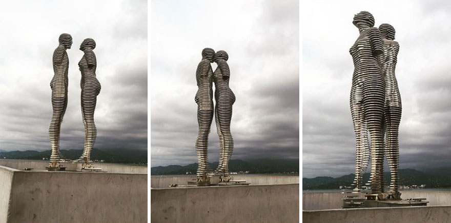 Egy szoborpár, amely tragikus szerelmi történetet mesél