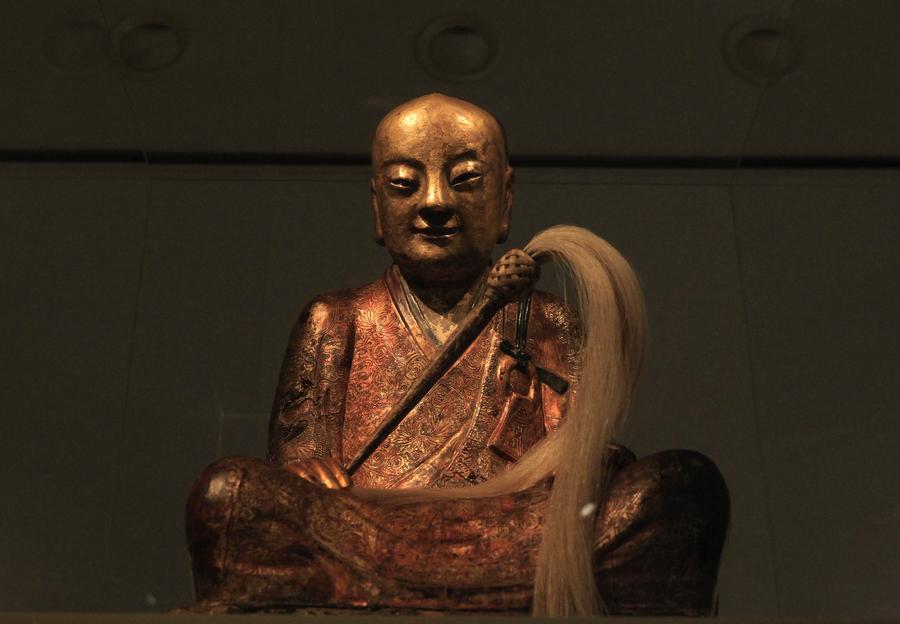 A Buddha statue is displayed at the Natural History Museum in Budapest