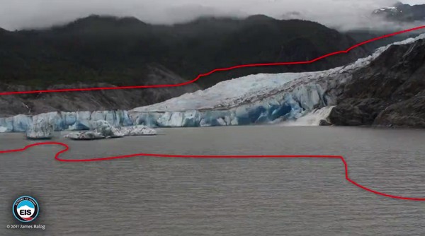 Megdöbbentő timelapse videó egy gleccser pusztulásáról