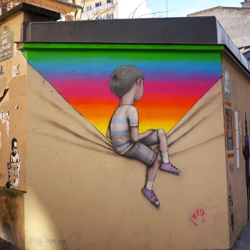 Csodálatos utcai művészet egy francia alkotótól