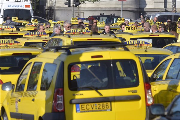Taxis demonstráció Budapesten