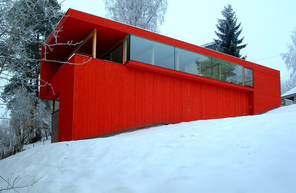 Vörös családi ház Oslo mellett