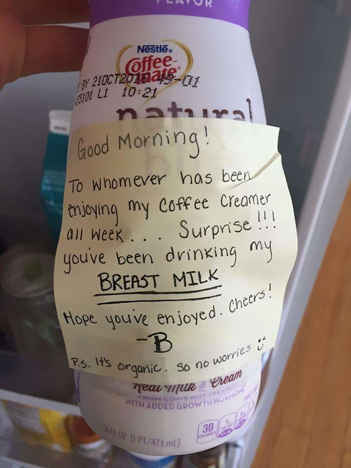 Egy nő bosszúja munkatársán, aki folyamatosan ellopta a tejszínt