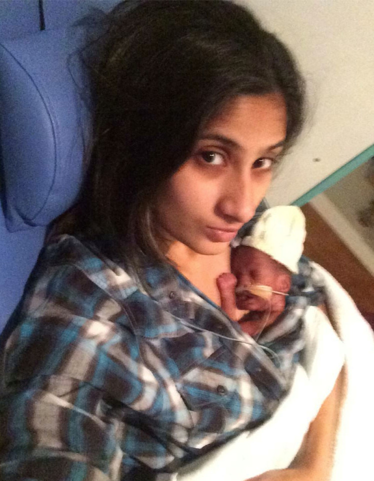 **EMBARGOED UNTIL 6PM GMT 30-06-2016** FAO YOURLIFE Doctors told me to plan baby's funeral when my waters broke at 16 weeks ¿ but look at him now. Mum Shelia Bhatti in hospital after her waters went. Picture: photo-features.co.uk Mobile: 07966 96672 email: jeremy@durkinphotoservices.com 41 Boat Dyke Rd Upton Norwich Norfolk NR13 6BL